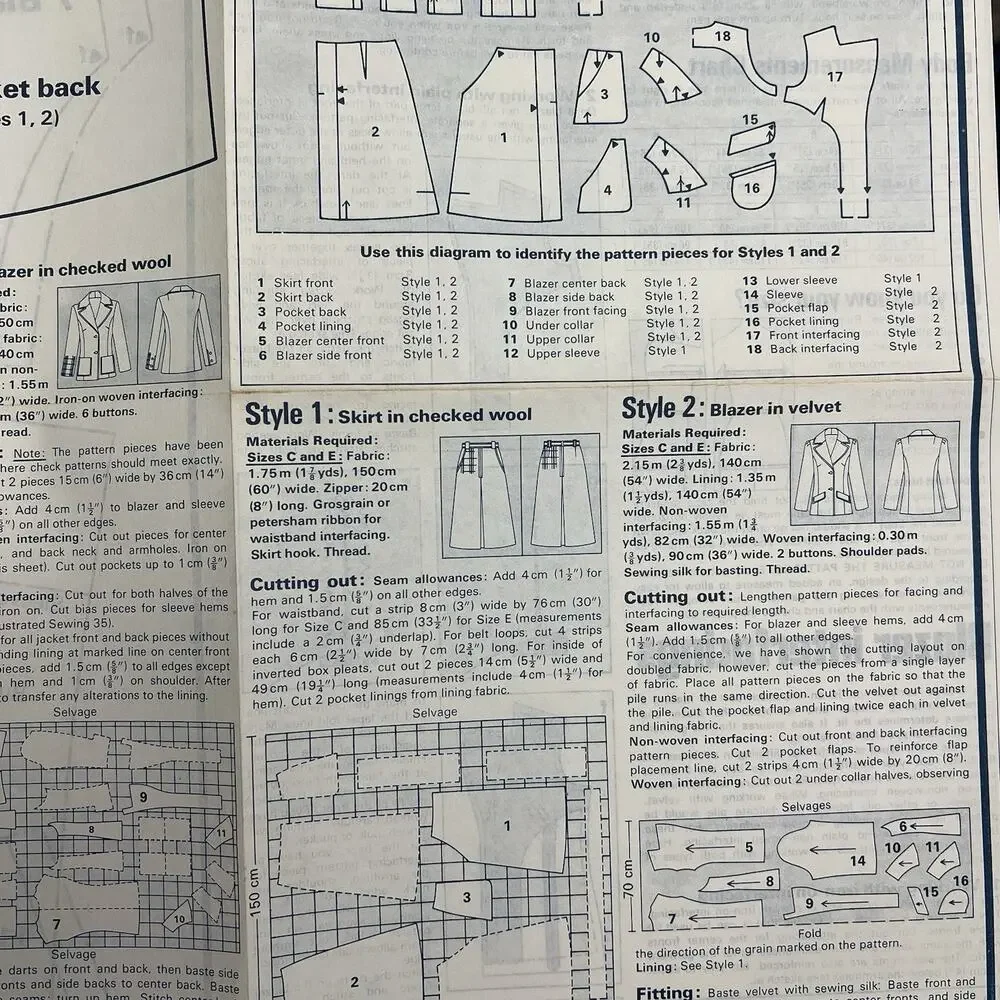 Vintage Designer Sewing Patterns Uncut Lot Of 4 Blazer Skirt Set Dresses Jackets